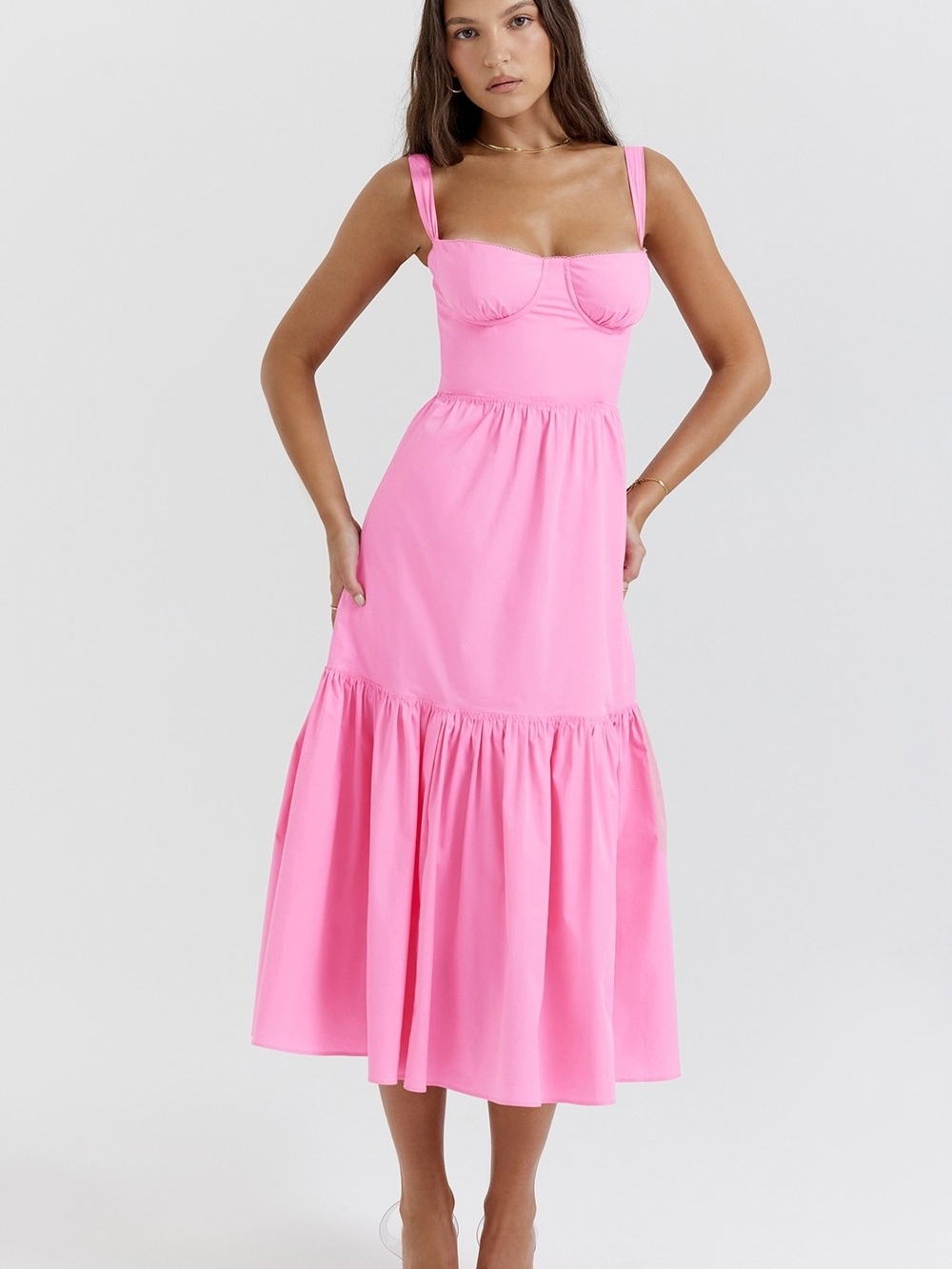 House of CB Pink ELIA Maxi Dress